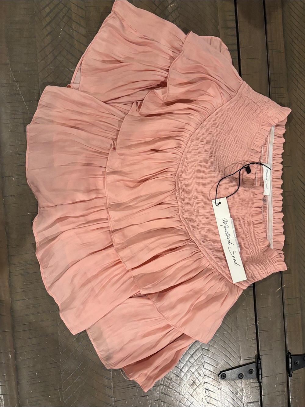 S smock skirt with liner NWT